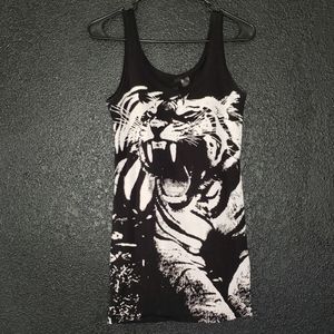 Tiger print mini dress